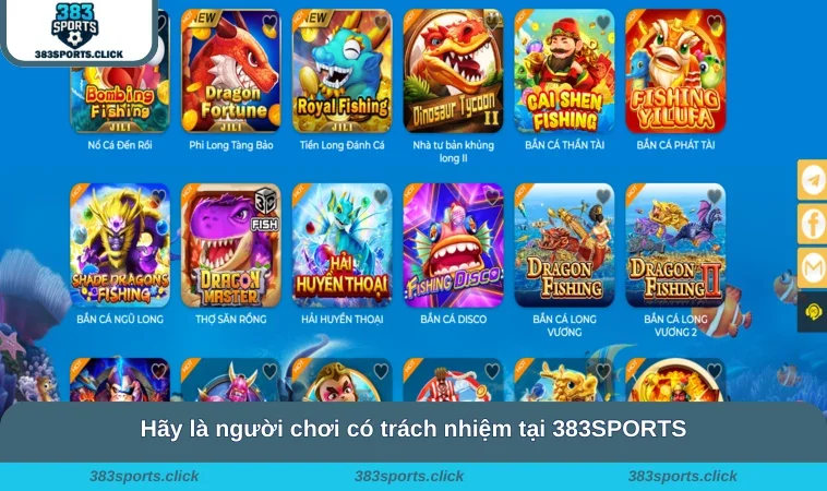 Hãy là người chơi có trách nhiệm tại 383SPORTS