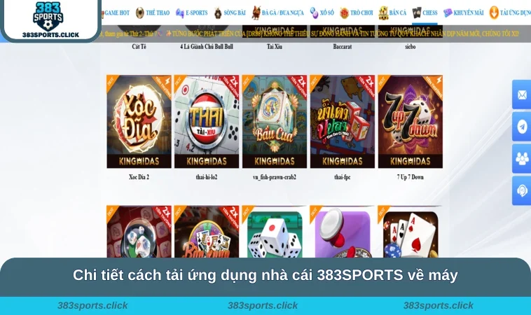 Chi tiết cách tải ứng dụng nhà cái 383SPORTS về máy